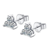 Clover Moissanite Studs